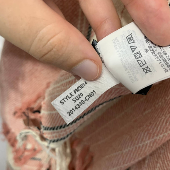 Madewell Pink and Cream Striped Wrap - Picture 5 of 6